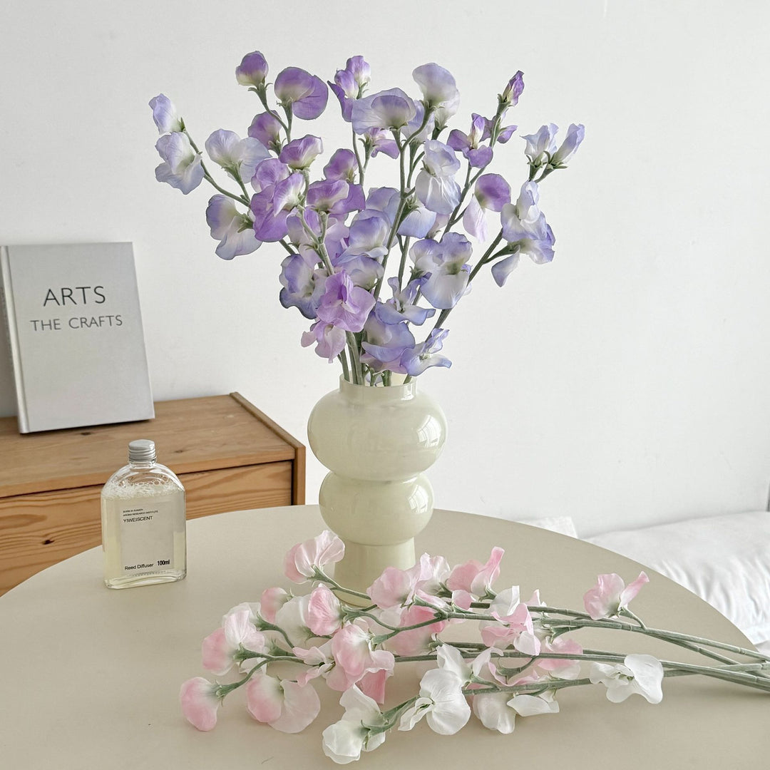 Elegant Faux Sweet Pea Stem