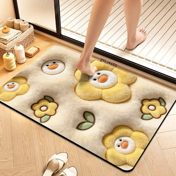 Plush Money-Themed Bath Mat