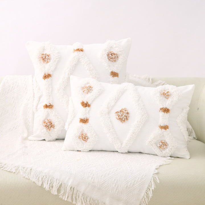 Decorative Textured Geometric Throw Pillow