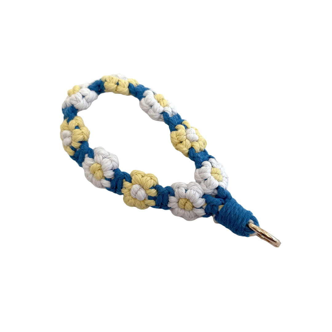 Floral Macrame Keychain Holder