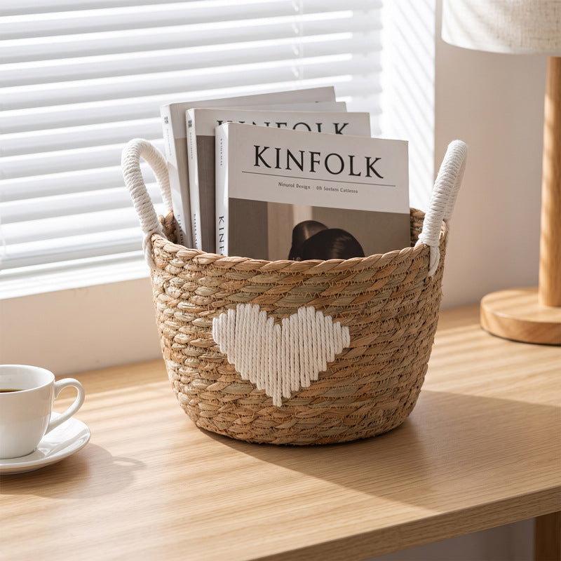Braided storage basket