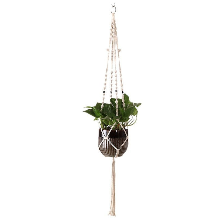 Plant-hanging macrame shelf