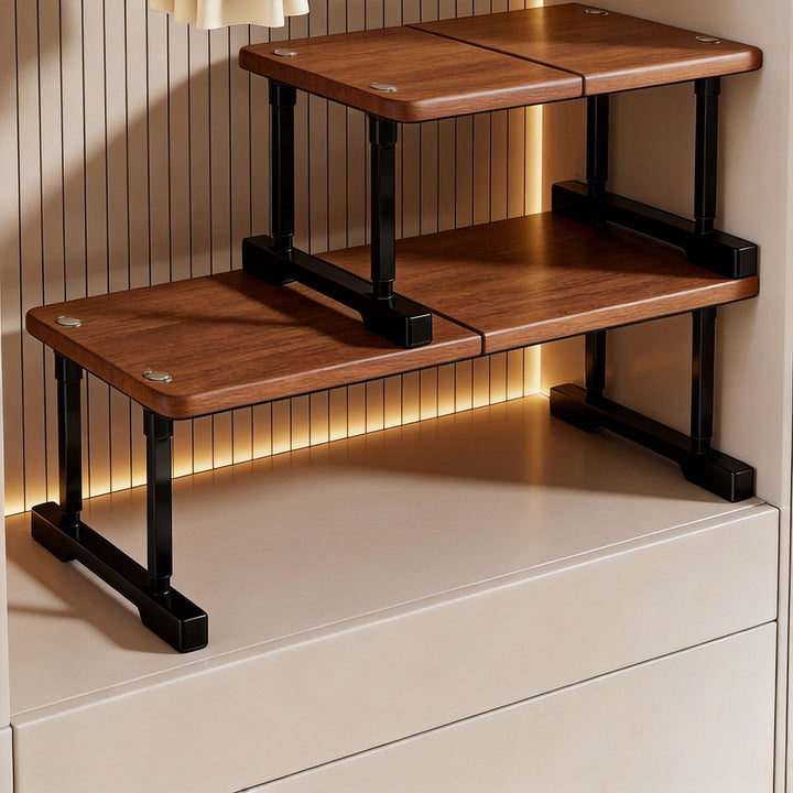Adjustable Folding Cabinet Shelf Extender