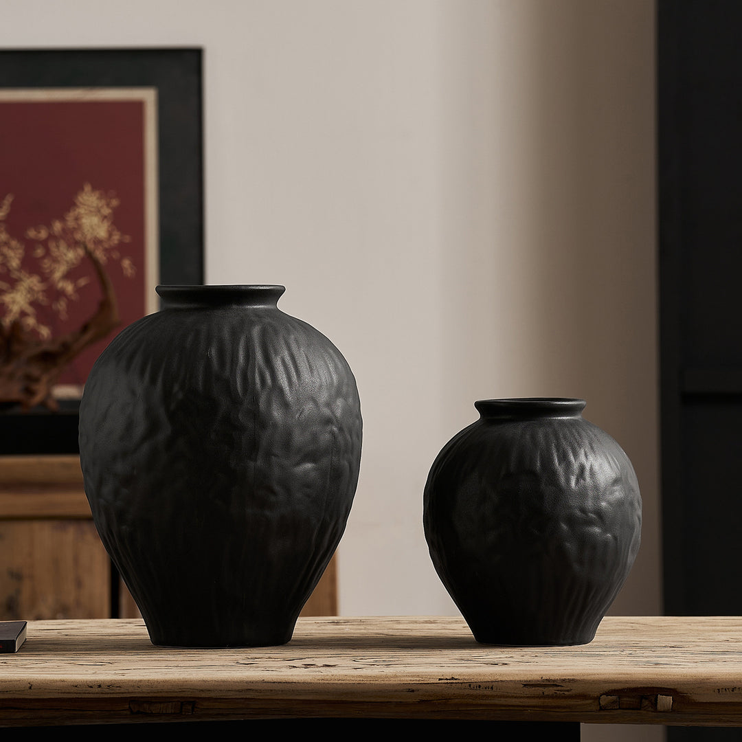 Elegant ceramic vase with texture