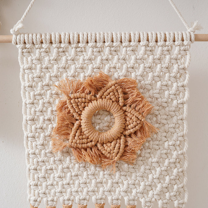 Macrame Floral Wall Hanging Decor