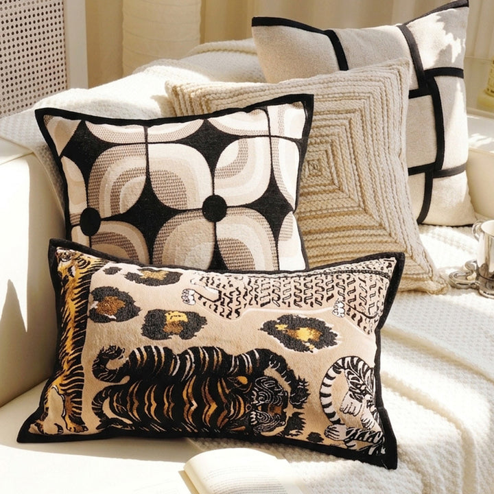 Artistic Jungle Animal Print Decorative Pillow