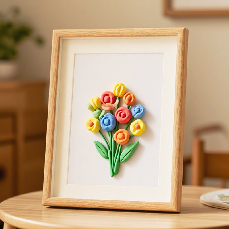 Floral Relief Art Frame