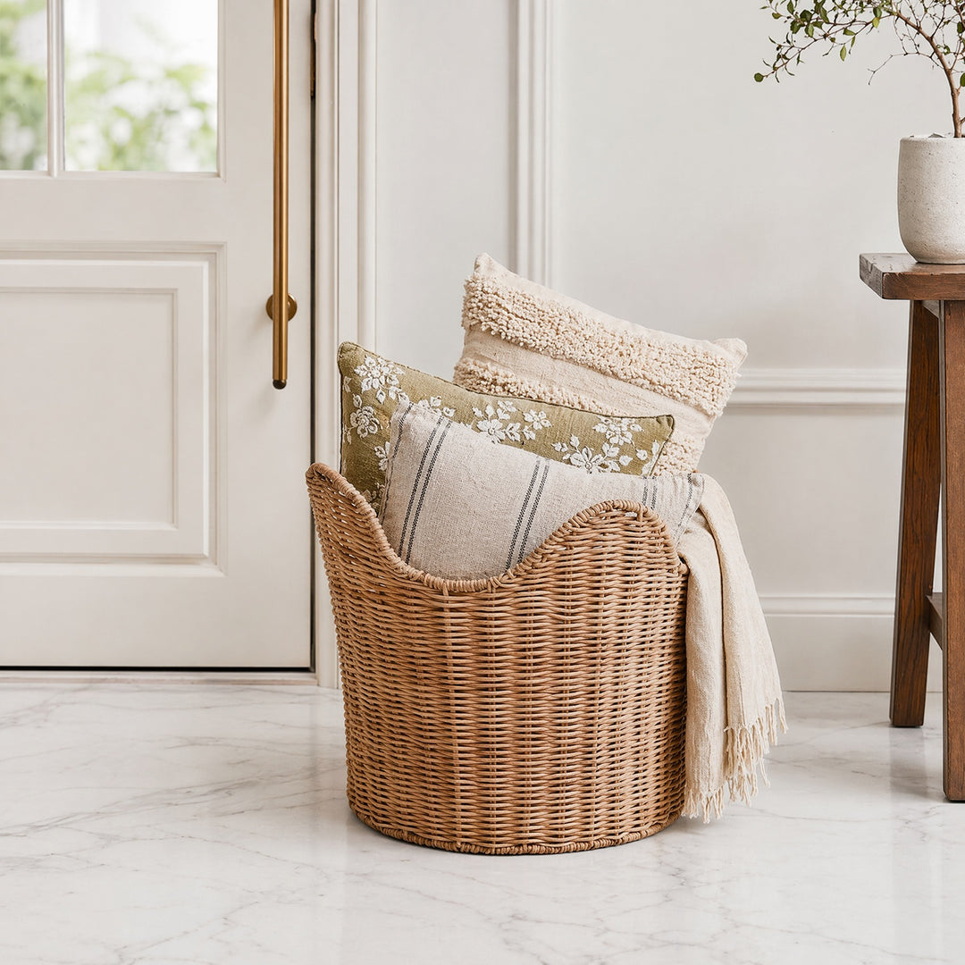 Handmade storage basket in contemporary design