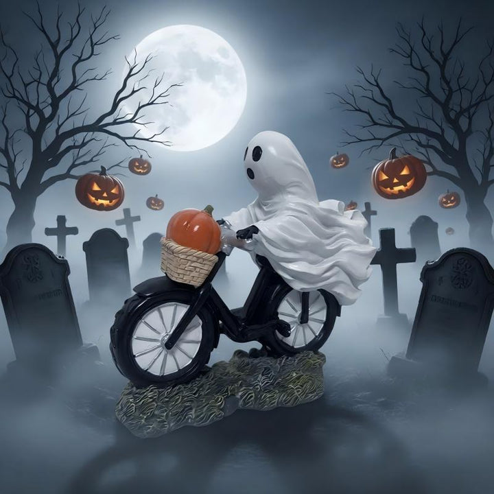 Creepy motorcycle figure