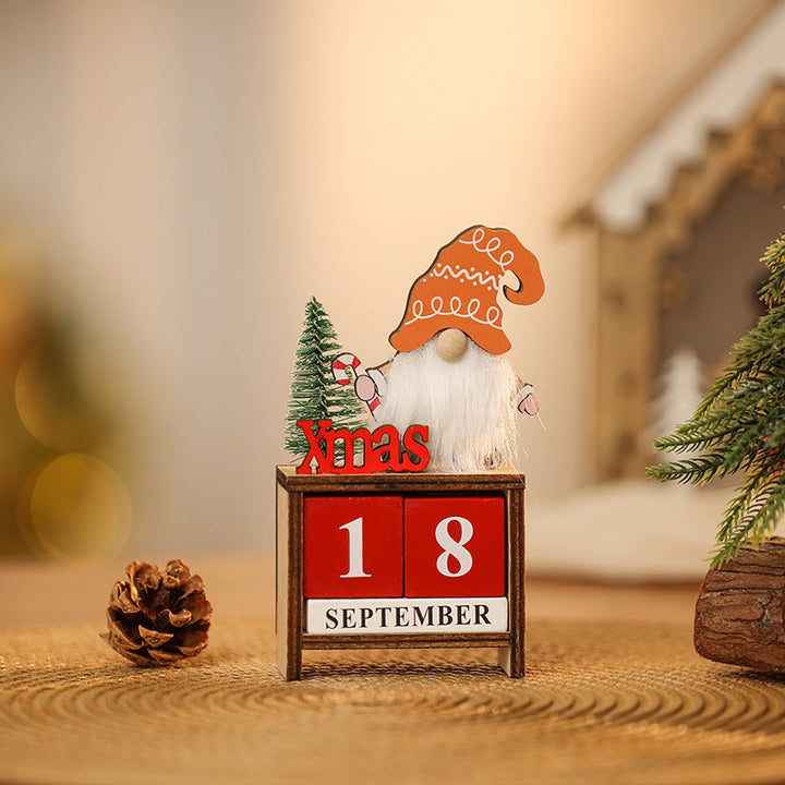 Decorative Christmas gnome with calendar