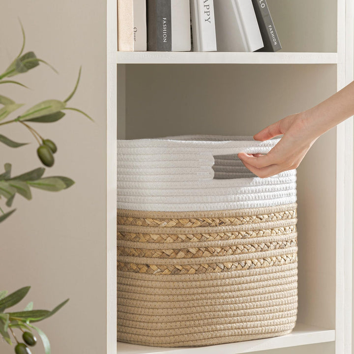 Functional storage basket with carrying handles