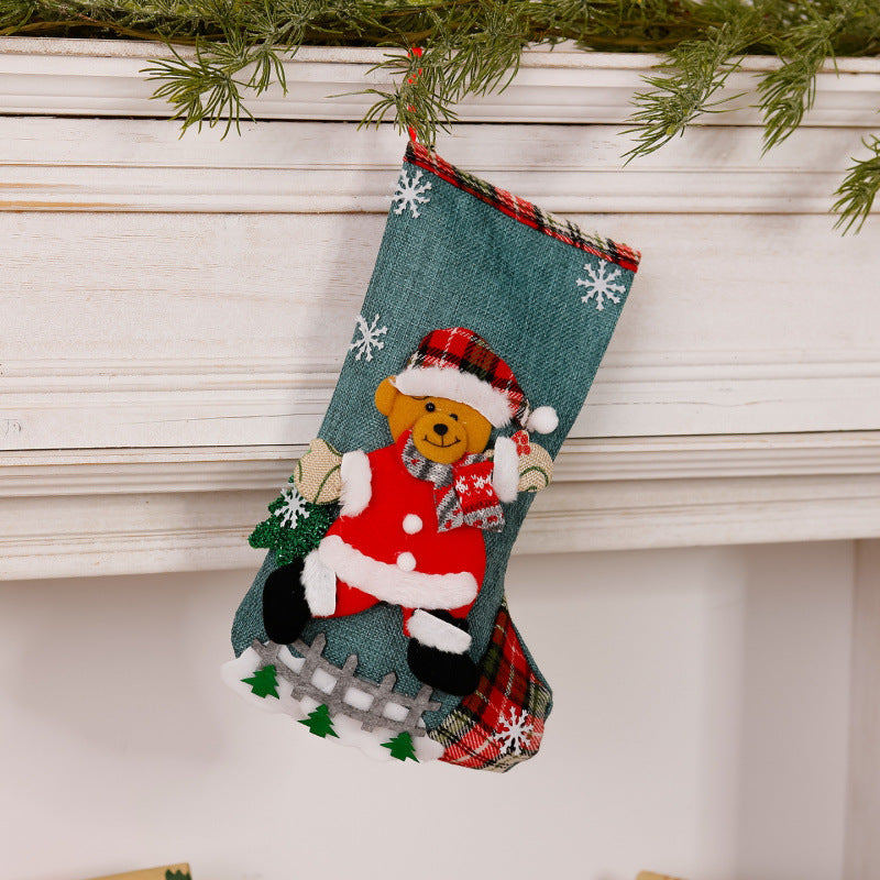 Fun Christmas stocking with reindeer motif