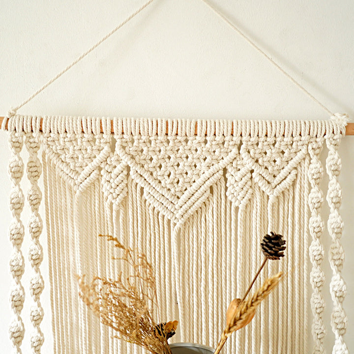 Macramé Wall Hanging Shelf Organizer