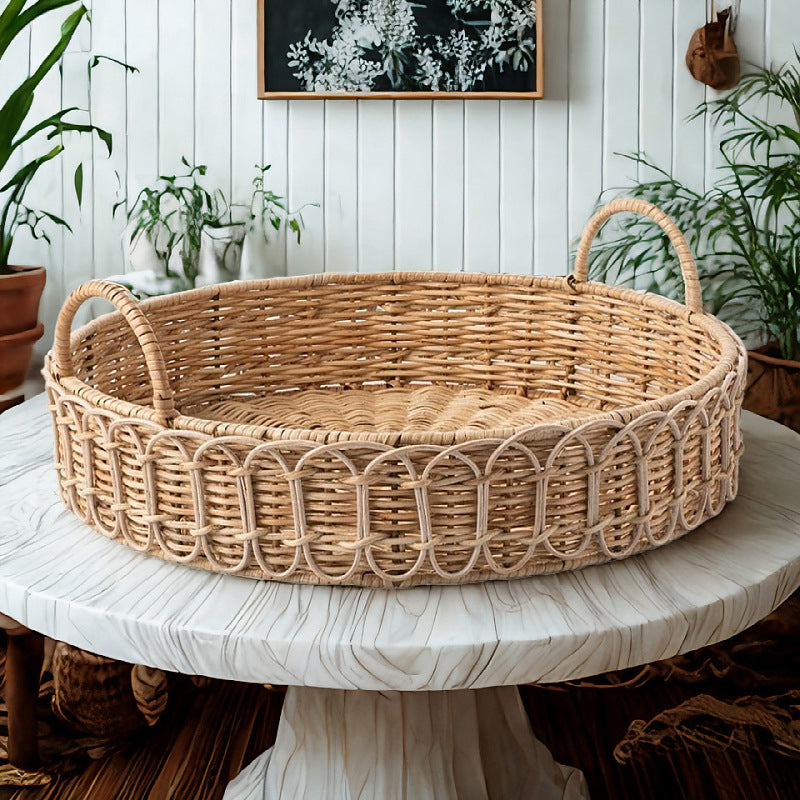 Elegant braided serving basket