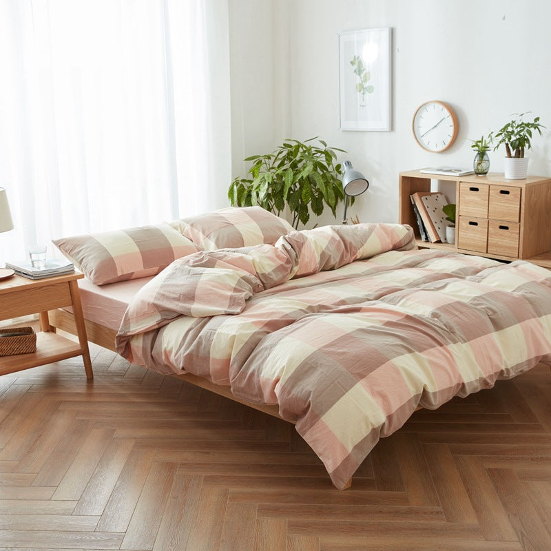 Decorative Cozy Checked Duvet Set Avarnia
