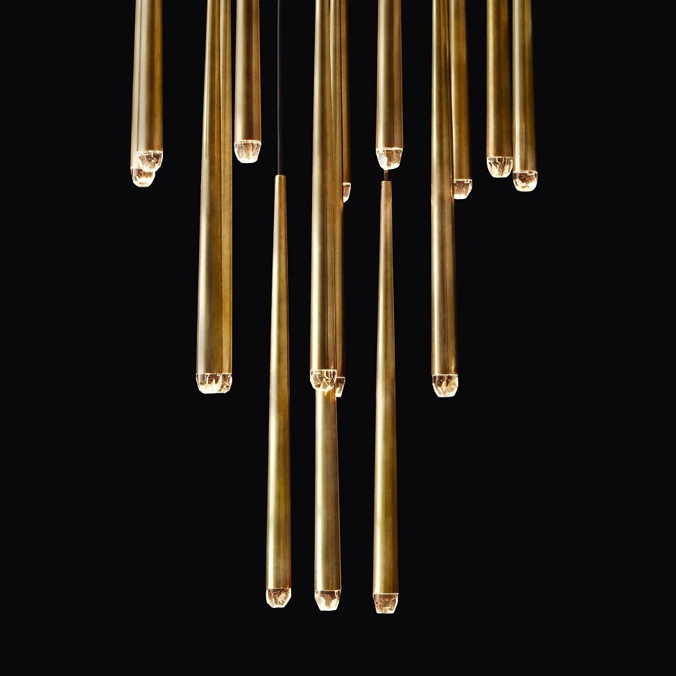 Hanging pipe pendant light