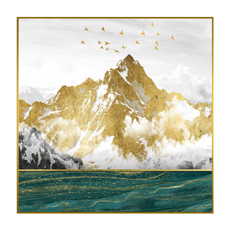 Framed Abstract Mountain Artwork