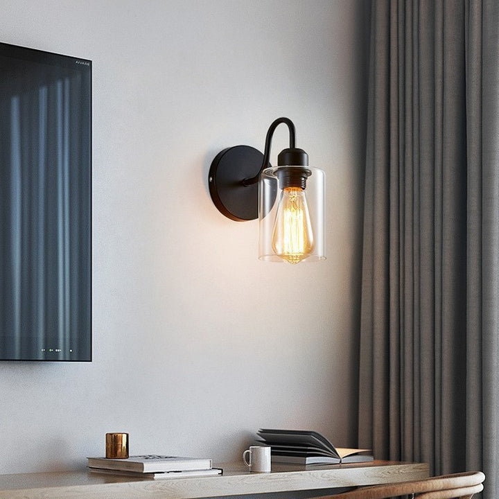 Vintage Glass Wall Sconce