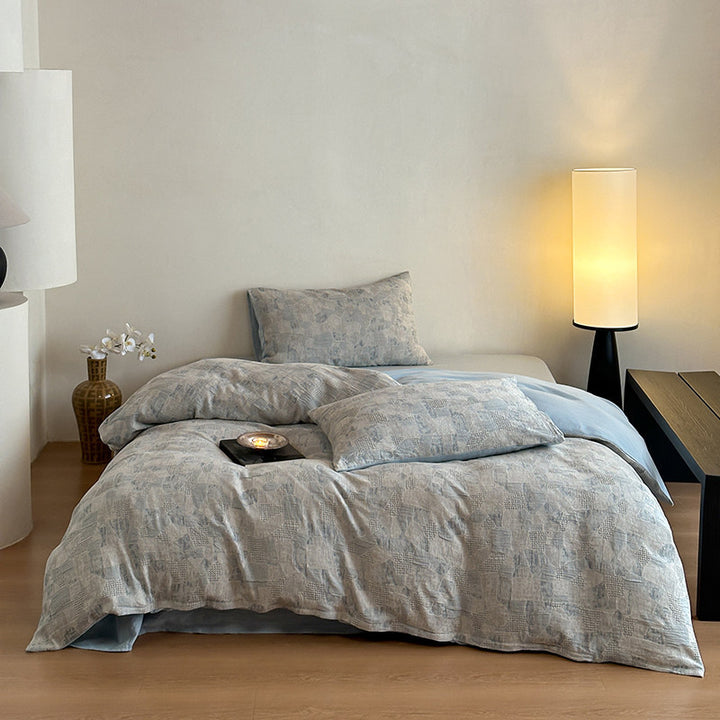 Decorative Textured Leo Print Duvet Cover Set Avarnia