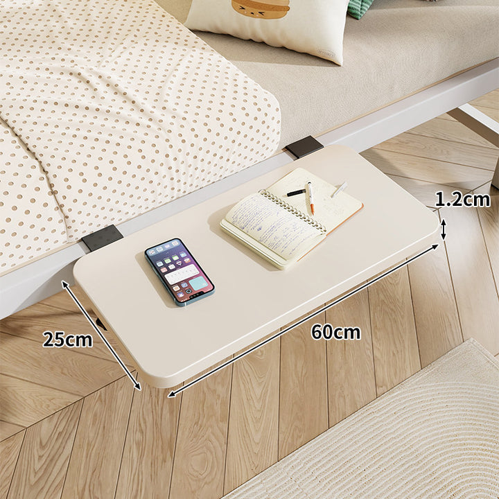 Clamp-On Floating Bedside Shelf with Bamboo Top and Slim Profile