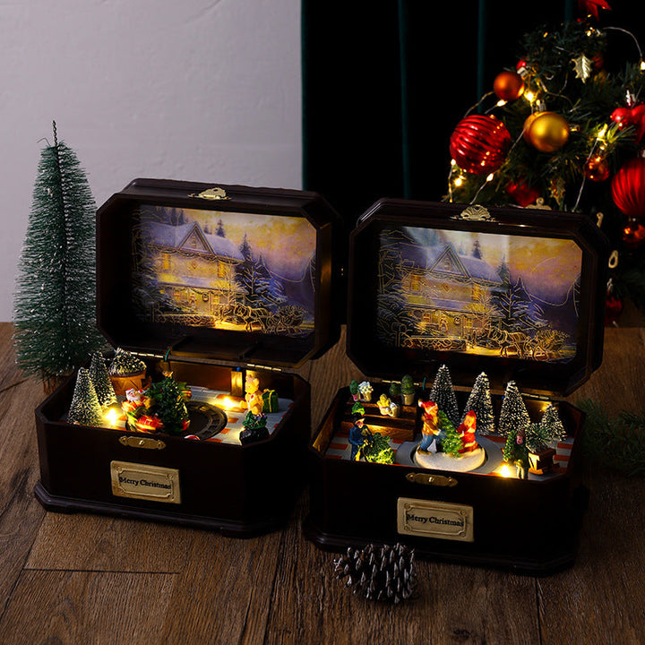 Christmas village music box
