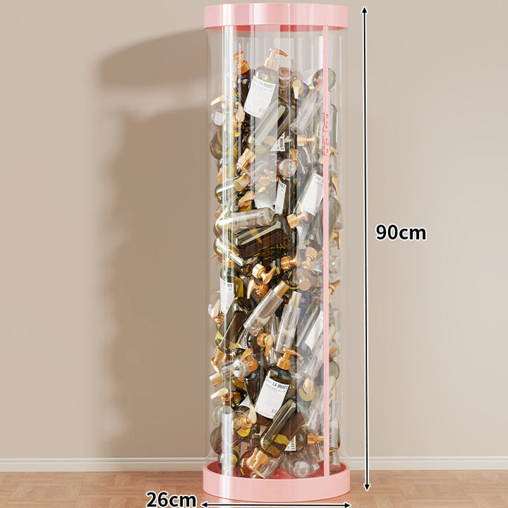 Tall Clear Acrylic Vertical Display Cylinder for Mini Perfume & Sample Bottle Collection