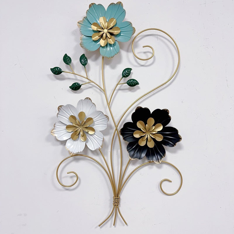 3D Floral Metal Wall Art