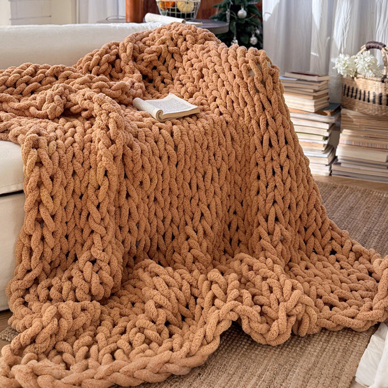 Chunky Knit Cozy Throw Blanket