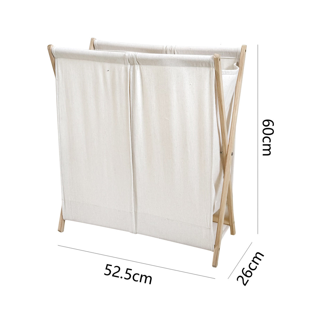 Modern laundry basket with folding frame