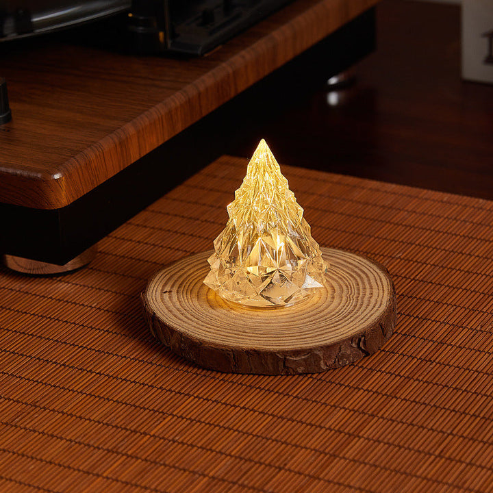 Decorative LED real wax candle in crystal look