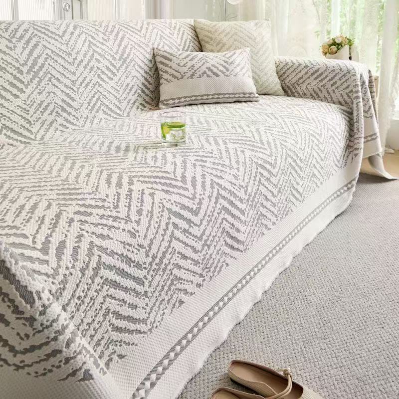 Textured Herringbone Throw Blanket