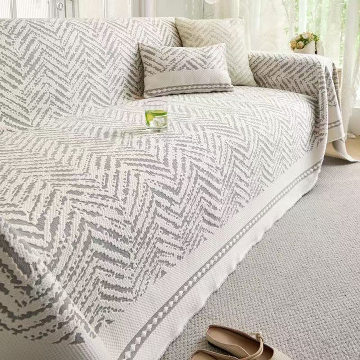 Textured Herringbone Throw Blanket