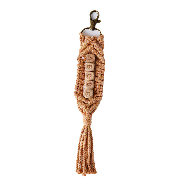 Personalized Macrame Keychain Holder