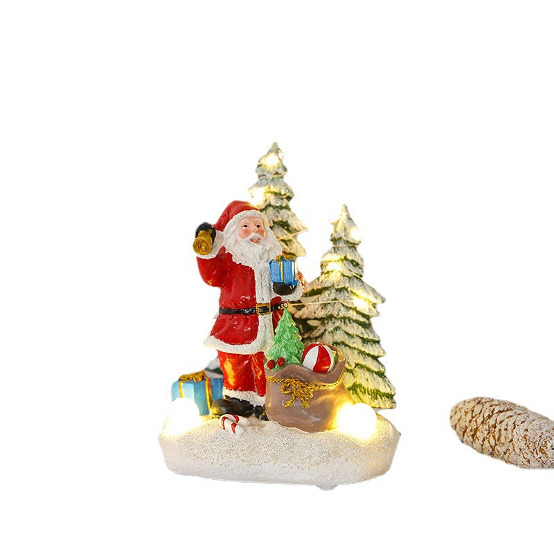 Illuminated Christmas decorative figure with animals