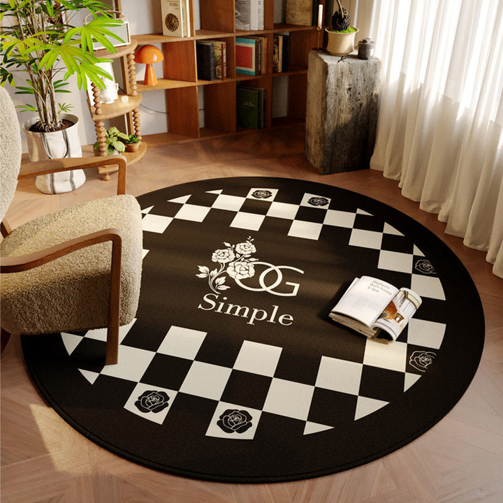 Artistic Abstract Round Area Rug for Home Decor
