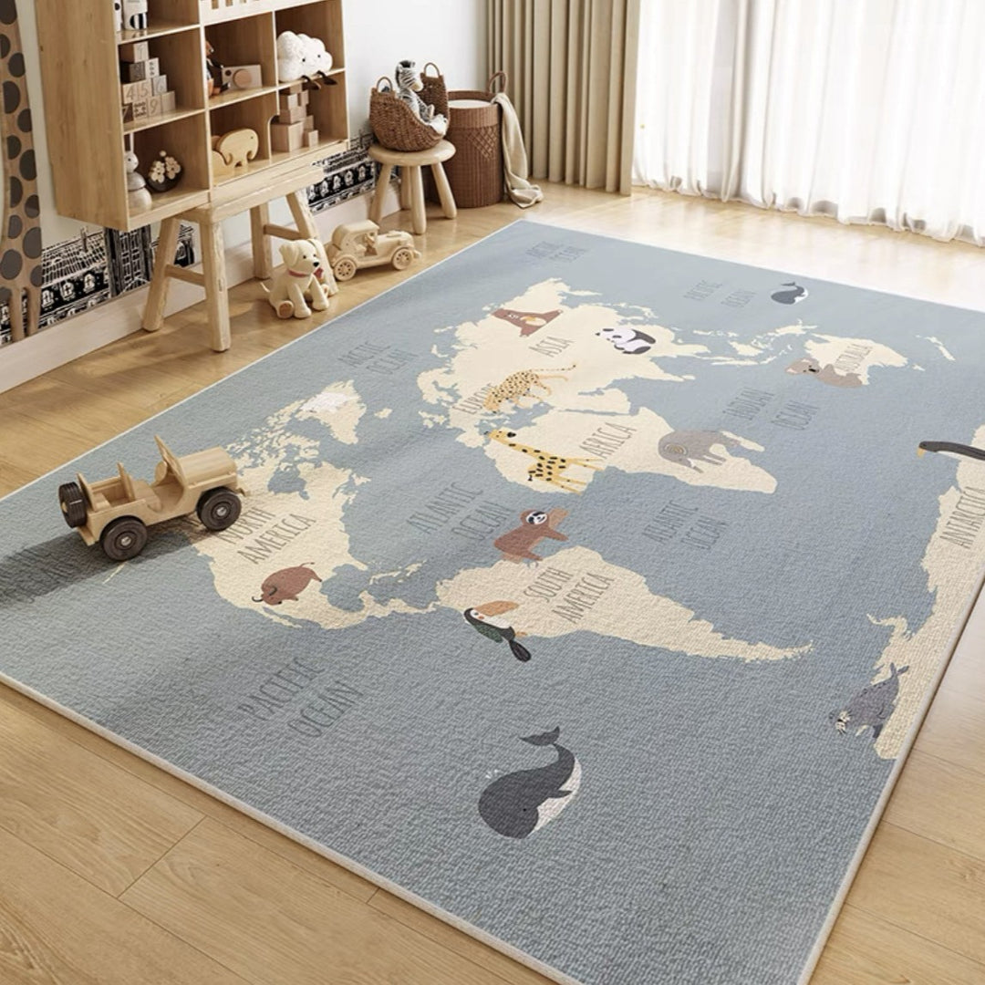 Educational Circus-Themed Area Rug