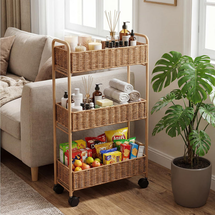 Elegant Storage Basket Made of Natural Rattan