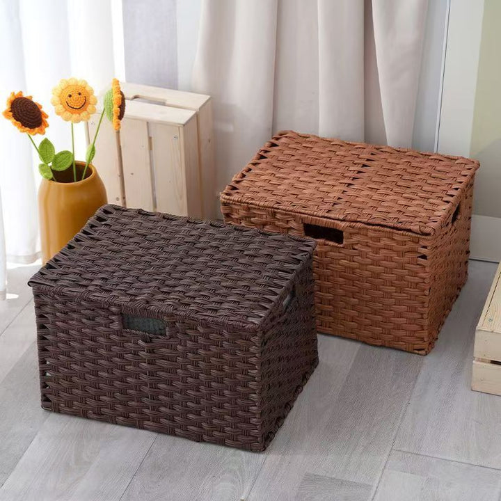 Storage box with braided design
