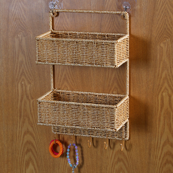 Double Tier Woven Storage Basket