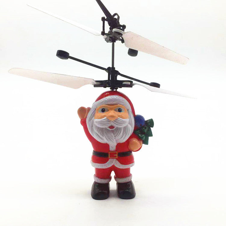 Flying Santa Claus decorative figure with rotor