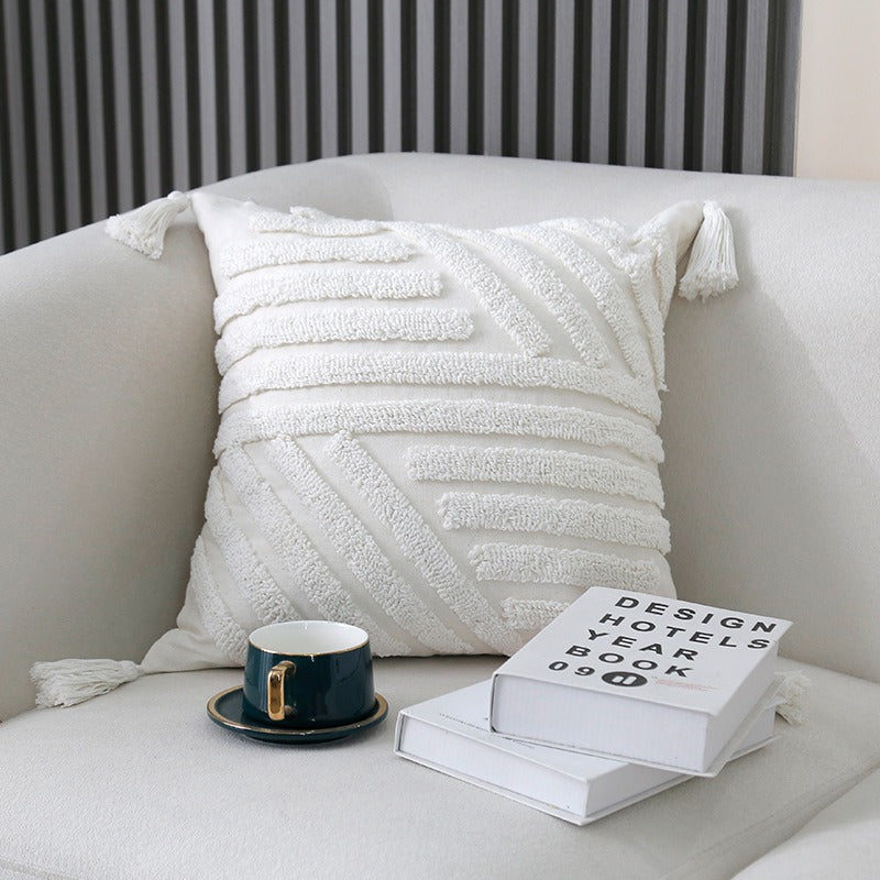 Textured Fabric Throw Pillow