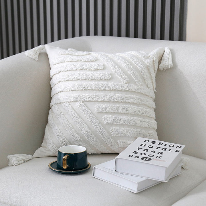 Textured Fabric Throw Pillow