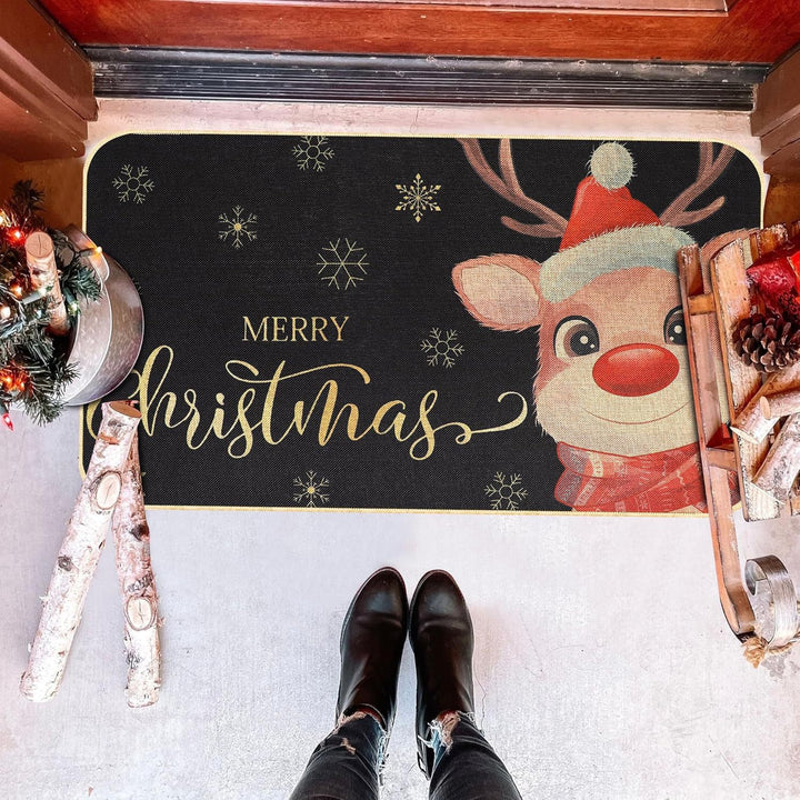 Festive Holiday Door Mat