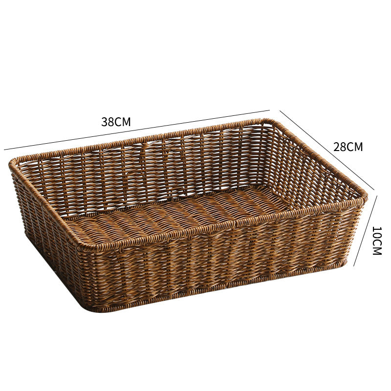 Decorative Woven Rectangular Storage Basket