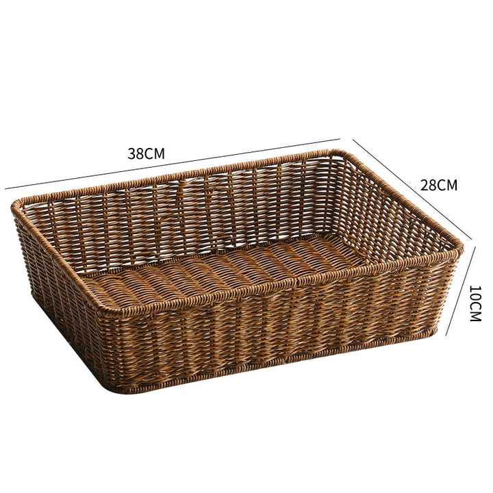 Decorative Woven Rectangular Storage Basket