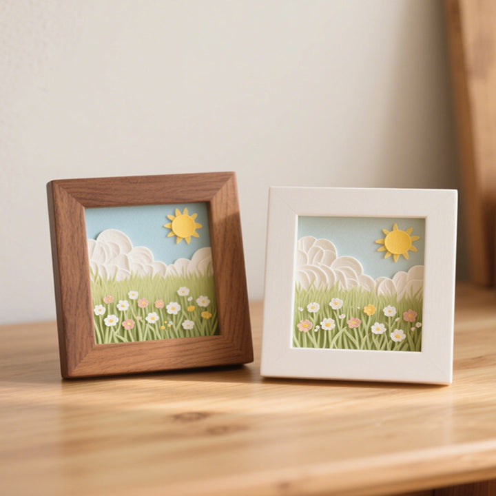 3D Layered Floral Shadow Box Art