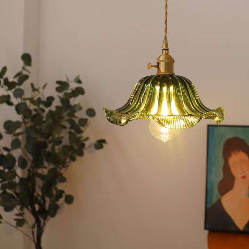 Vintage Glass Hanging Pendant Light