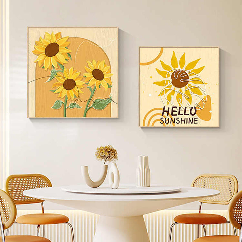 Decorative Framed Sunflower Wall Art