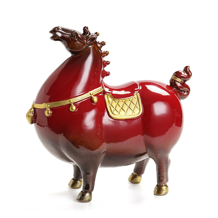 Decorative ceramic horse
