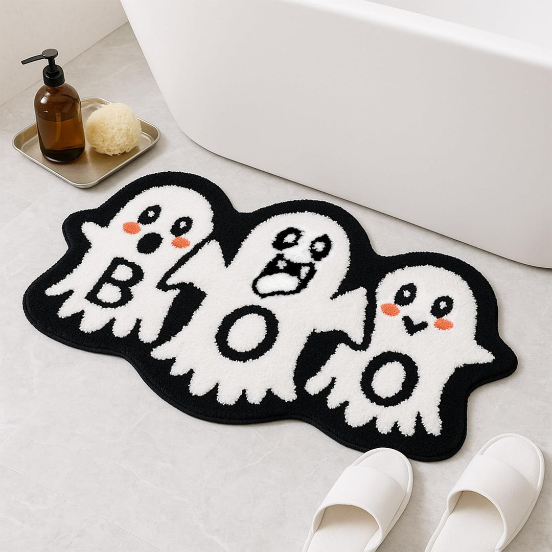 Halloween-Themed Ghost Bath Mat